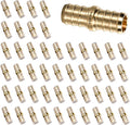 PEX Fittings 1/2 Inch, 50PCS Coupling Lead-Free Brass Connectors for PEX B Pipe, NSF UPC Certified, ASTM F1807, Compatible with Crimp/Clamp Rings (Hot/Cold Water, Hydronic Heating)
