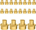 20-Pack PEX Fittings Niikappu 3/4" x 3/4" NPT Female Threaded Adapter, Brass Pex Crimp Adapters for PEX Pipes, ASTM F1807