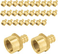30-Pack PEX Fittings Niikappu 1/2" x 1/2" NPT Female Threaded Adapter, Brass Pex Crimp Adapters for PEX Pipes, ASTM F1807