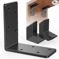 16 Pcs 3"x3" L Brackets Heavy Duty, Galvanized Corner Brace for Wood, Angle Iron with Recessed Holes, 90 Degree Angle Bracket for Floating Shelves, Wood Beams, Furniture, Bed