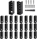 Concealed Joist Hangers, 24 Pcs of 2"x6" Outdoor Trim Concealed Flanges, Q235B Steel Powder Coated Concealed Mount Joist Hangers for 2"x6" Beam Swing…