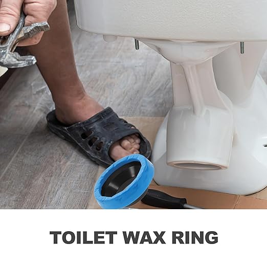 2pcs Toilet Wax Ring Replacement Kit Rubber Seal Gasket for Toilet Bowl Flange Leak Anti-Aging Seal Rings Easy Installation Flange for Home and Office