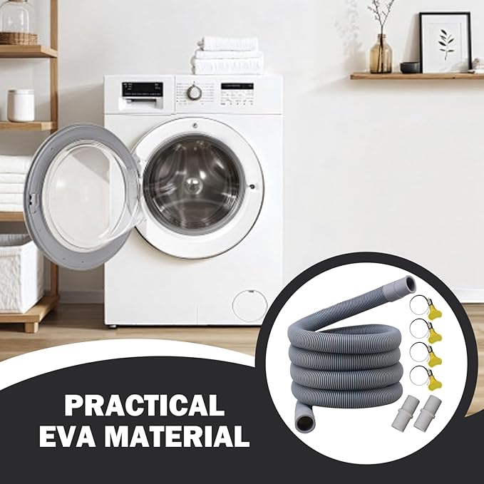 Washing Machine Drain Hose Set 3.3Ft Flexible Thickened Dishwasher Drain Hose Extension Kit for Camping Household Balcony Home
