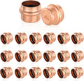 20-Pack HeSun Copper Press End Cap(Plug), 1" Pressure Fittings, Press Fit for Copper Tube Connection(PRESS021-20)