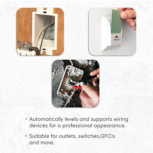 Select 20 Pack Electrical Outlet Box Extender with Included Screws, Plastic Electrical Outlet Extender, Heavy Duty Receptacle Extender, 1-Gang