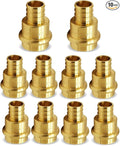 Generic PEX Coupling Brass 1/2 Inch Adapters for Copper - 1/2 inch Press - PEX Pipe Connection Press Fittings (Pack of 10)
