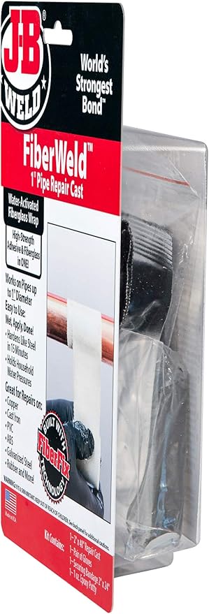 FiberWeld Pipe Repair Cast 2x48 Inch – High Strength Adhesive Fiberglass Wrap – White