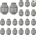 Conduit Connectors, 3/4 Inch Liquid Tight Connector NPT Non-Metallic for PVC Electrical Flexible Conduit Fittings, 180 Degree Straight, UL Listed for Home Outdoor Tubes Tools, Grey (20-Pack)