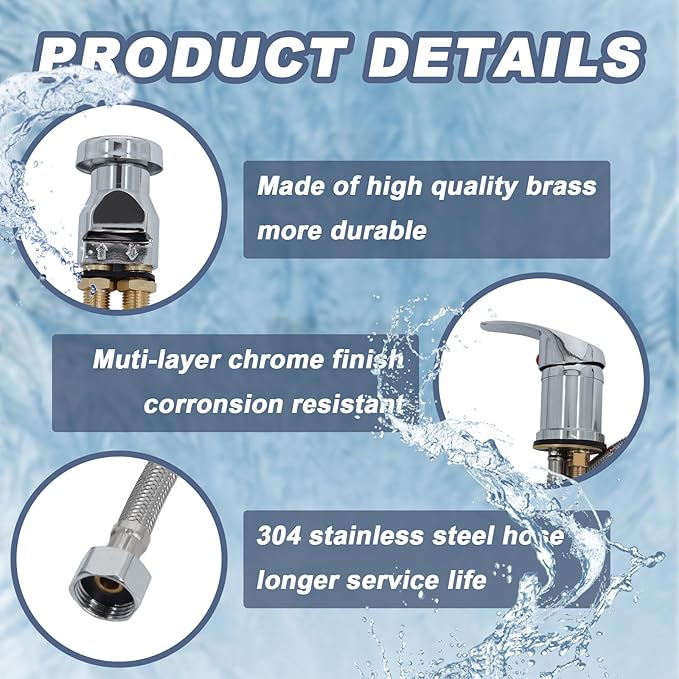 Shampoo Bowl Faucet, Vacuum Breaker Outside Faucet Kit & Shampoo Hose for Sink with Sprayer, Hair Salon Sink Sprayer Hose Replacement Set