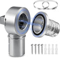 90°Magnetic Dryer Vent Coupling-Quick Connection and Disconnection Strong Magnet Self-Alignment Design Quick-Installation Dryer Magnetic Vent Connector Dryer Vent Connector Kit（Silver）