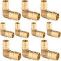 1 X 3/4Inch PEX-A Expansion Fittings,F1960 Brass Elbow,PEX Expansion Fittings Elbow For Pex A Tubing（10 PACK)(PEX1960039-10Pack)