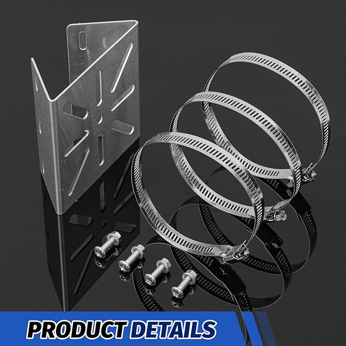 3 Pcs Universal Vertical Pole Mount for Security Camera Wall Mounting Bracket with 6 Loops Solid Metal Pole Bracket for CCTV Camera Indoor Outdoor Solar Panel LED Wall/ Stage Light (Gray)
