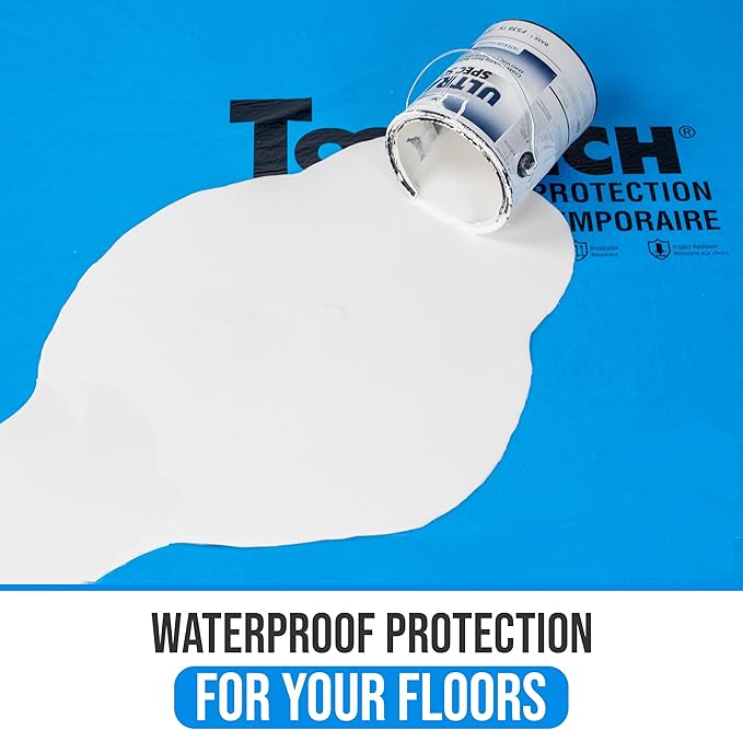 Temporary Floor Protection for Renovation, Painting, Construction - 40" x45', Covers 150 sq ft