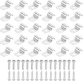 uxcell 50Pcs 5mm(3/16") One Hole Rigid Pipe Strap, 304 Stainless Steel Conduit Clamp Thicken U Bracket Heavy Duty Pipe Clamp with Self-Tapping Screws for Fixing Tube Cable, Silver