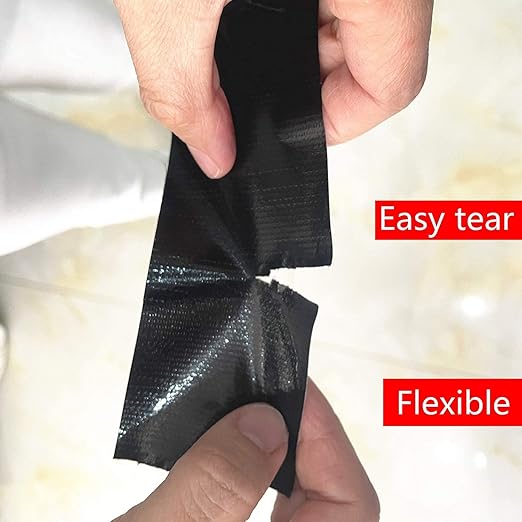 CHUANGSEED Black Wide Duct Tape,Heavy Duty Industrial Grade 3 inches x 55 Yards (164 ft), Waterproof, Strong, Flexible, No Residue, for Crafts & Home Improvement