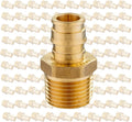100 Pack PEX-A Fittings,1"x 1" Brass Expansion Male NPT Adapter,F1960 Male Threaded Adapter for Pex A Tubing, Copper(PEX1960019-100Pack)