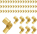 50-Pack PEX Fittings Niikappu 1/2"x3/4" Pex Elbow, Brass Crimp Pipe Fittings for PEX Pipes, ASTM F1807