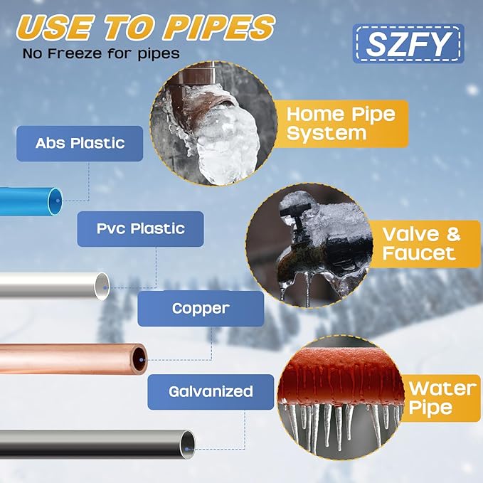 3FT~200FT Heat Tape for Water Pipes, -40°F Deicing Cable,Pipe Heat Cables for Roof,Gutter，Farm，Freeze Protetion Heating Wires, Heated Water Hose,Plumbing Fixtures,120V 5W/FT (80FT)