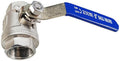 3/4 Inch Ball Valve, Premium 304 Stainless Steel Full Port Forged NPT Ball Valve for Water Oil and Gas with Long Handle Shut Off Switch, 1000 WOG (1, FNPT x FNPT 3/4")