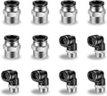 12 Pcs Push to Connect Fittings 1/2 Inch Tube OD x 1/2 Inch NPT Thread Pneumatic Male Straight and Elbow Quick Connect Air line fittings