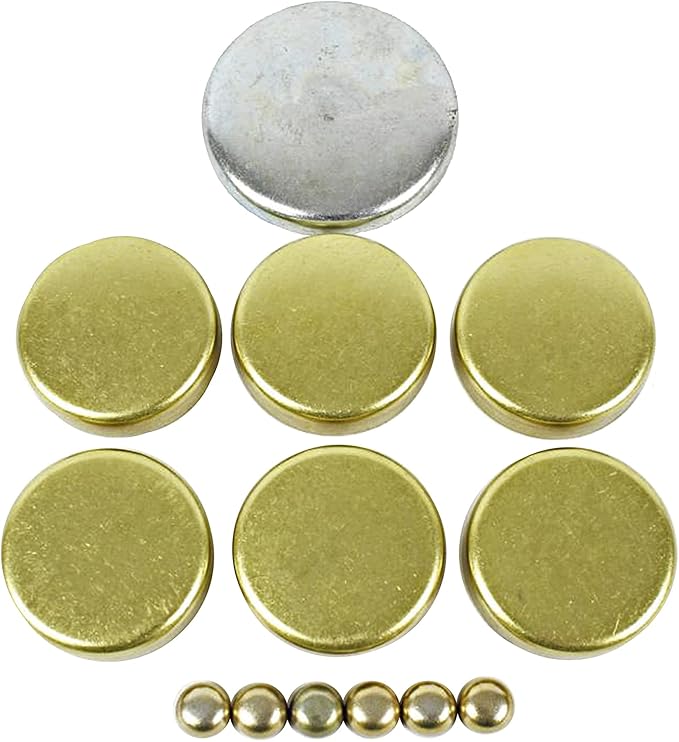 DNJ FPS4160 Brass Freeze Plug Set for 1997-2016 Ford, Lincoln E-150, E-150 Club Wagon, E-150 Econoline 5.4L V8 16V SOHC 330cid