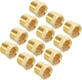 Pack of 1, 3/8" NPT Male to 1/4" NPT FeMale Solid Brass Hex Bushing, Hose Fittings Adapter Threaded Reducer Heavy Duty for Pipe Leak Repair, Pneumatic Systems, Compression