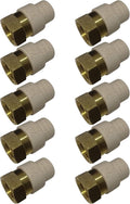 10 Pack 1/2" CPVC to Brass NPT Adapter - Potable Brass - Easy to Install