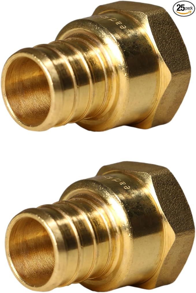 XFITTING 3/4 inch Pex x 1/2 inch Female NPT Adapter, 23-4-5=25X, 25 Pieces
