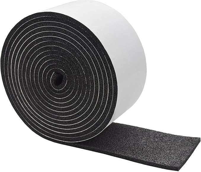 DOBTIM Pipe Insulation Foam Wrap Tape, self Adhesive with high Resilience for Pipe Insulation Wrap 13 Ft Long x 3 Inch Wide x 1/5 Inch Thick