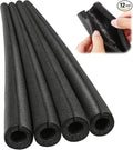 Amylove 12 Pcs 3.3 Feet Foam Pipe Insulation Foam Tube Insulating Water Pipe Pool Swim Noodles Pre Slit Heat Preservation Pipes Covers for Tubing Outdoor Winter Freeze Protection(Black, 1/2 Inch)