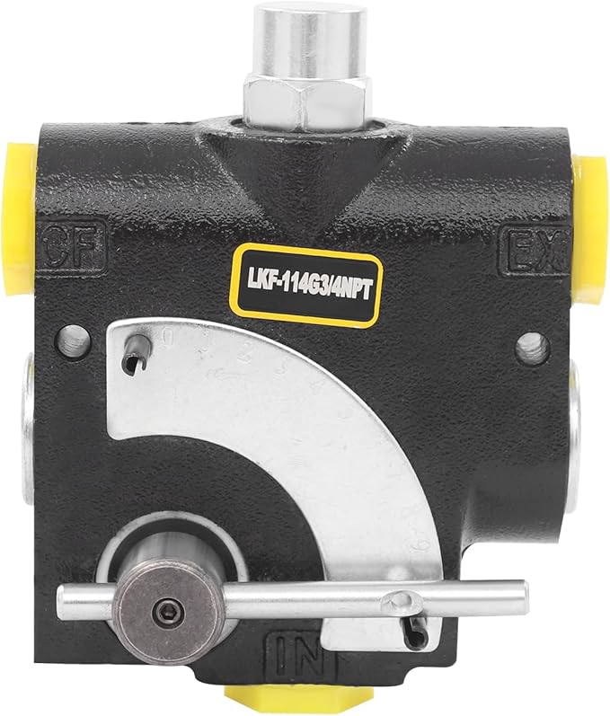 Hydraulic Adjustable Variable Flow Control Valve w/Relief, 0-30 GPM, 3/4” NPT Port Size,500-3000 PSI Pressure Relief Valve Adjustment Range, 30.38Gal/min