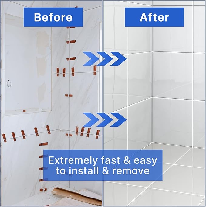 2200 Pcs Tile Leveling System Clips 1/16" (1.5mm) for Ceramic Tile and Stone Installation - DIY Tile Leveler Spacers Kit for Perfect Alignment(2200, 1/16)