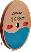 Chanzon 2:1 Ratio - 80Ft Roll - 3/32" (2.5mm) Heat Shrink Tubing 2:1(25M Total Length) Red Polyolefin Sleeving Wrap Shrinking 2 to 1 1pcs