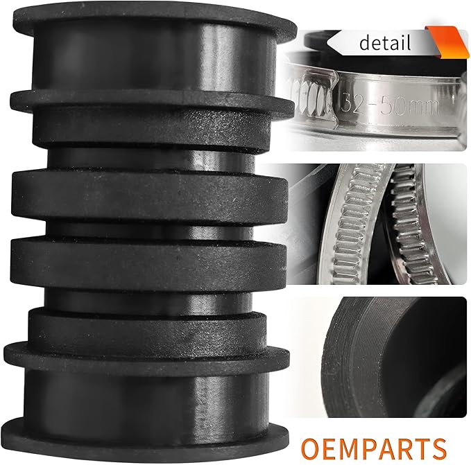 Dishwasher Hose Kit W11419334 for Whirlpool Jenn-Air KitchenAid Maytag Kenmore AP6981352 4960330 W11250985 PS12745538 EAP12745538 Circulation Pump to Sump Connect Hose (2-Piece)