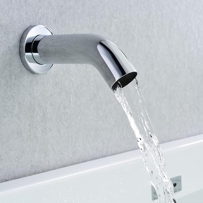 sumerain Tub and Shower Faucet with Valve, Shower Tub Kit with Pressure Balance Valve, 8 Inch Rain Shower Head and Waterfall Spout Chrome Finish