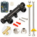 Upgraded WP596816 Hot Water Recirculating Pump Sensor Valve Kit,New Copper Finish,Compatible with 500800/500805 & comfort Systems,Includes 2x12" Lines, 2x1/2"x3/8" Fittings