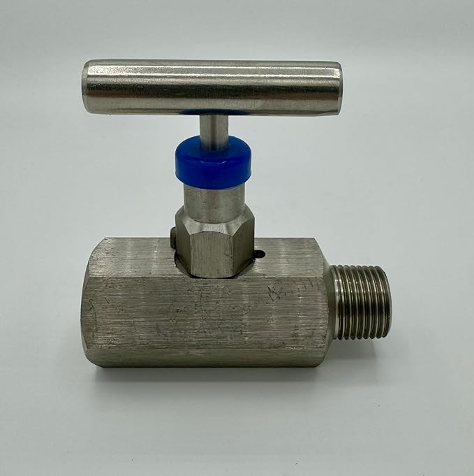 SS316 High Pressure Needle Valve, 1/2 NPT, NACE Compliant, Stainless Steel MXF (6000 PSI)