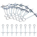 Glarks 15pcs M4 x 75mm O-Shaped Eye Bolt Toggle Anchors Set for Drywall, Toggle Bolts, Butterfly Anchors, Spring Toggle Wing Bolts for Ceiling, Sheetrock, Hollow Wall