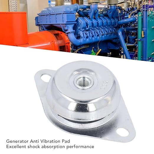 Generator Anti Vibration Pad M16 Mechanical Genset 500kg Load Capacity Rubber Stainless Steel Vibration Reduction Shock Absorption Mat for Equipment Stability