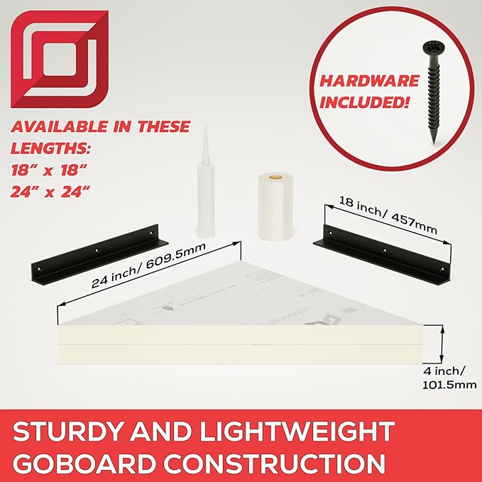 The Original Granite Bracket-The Original (18x18) Corner Shower Bench- Shower Bench,Bench Seat, DIY Shower Benches,Bathroom Décor, Space Efficiency, Luxurious Feel,1 Count