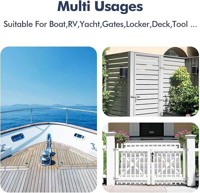Boat T Type Hinge, Marine Grade Stainless Steel 316 Heavy Duty Strap Butt Hinge Durable Marine Applications for Hatch, Cabinet, Gate, and Door