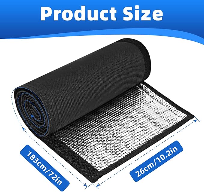Pipe Insulation Foam Tube AC Line Insulation Warp 72 x 10.2 Inch 3-Layer 600D Oxford HVAC Line Set Cover Outdoor