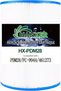 HANXER® PDM28 Spa Filter Cartridge Replaces for Aquarest Dream Maker 461273, Filbur FC-9944, SD-01392, FC9944, 50281 Hot Tub Filter, 28 sq.ft Filter Cartridge, 1 Pack