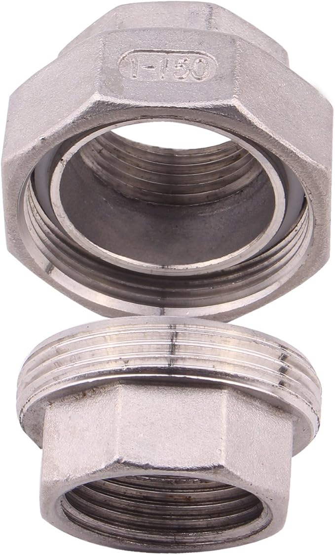 Cast Pipe Fittings Union - 1" NPT Female Fitting Stainless Steel 304, Class 150