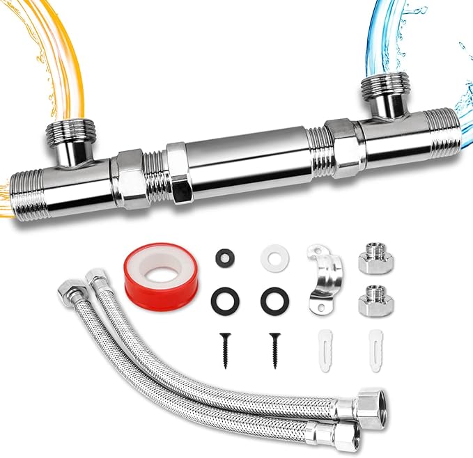 RAMATA WP596816 Sensor Valve Kit for Instant Hot Water Recirculating Pump Bypass Valve 304 Stainless Steel, Replace 367010, 595926, 500800, 500805