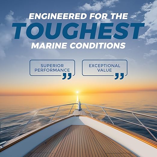 5200 Marine Sealant for Boats & RVs-Fast-Cure (30 Mins), Waterproof, UV-Resistant, High-Bond Adhesive Sealant for Hulls, Decks, Fiberglass, Wood & Metal-Eco-Friendly, Low Odor, with Gloves&Nozzle (1)