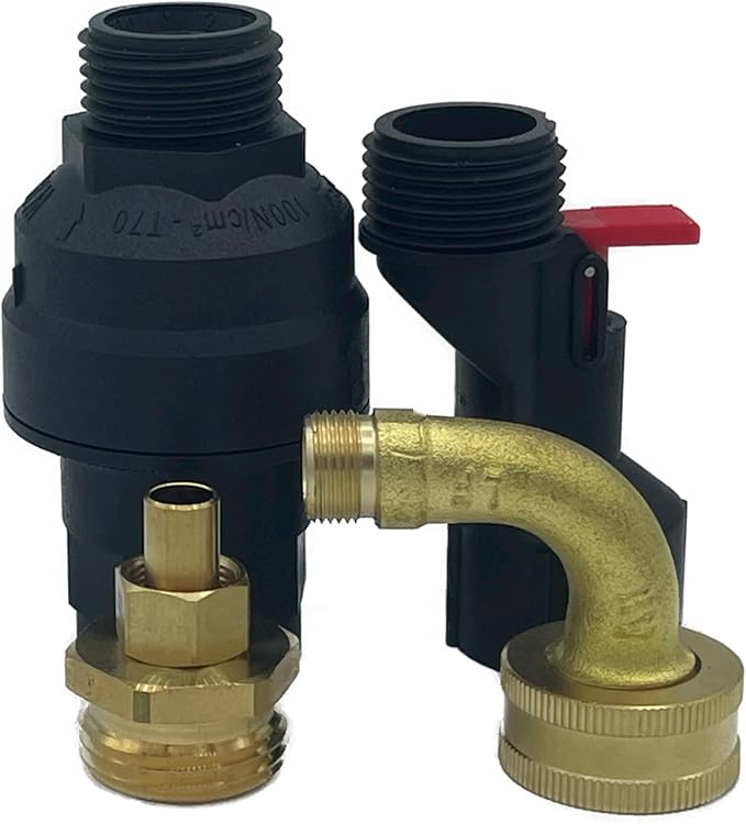 Water Block Automatic Toilet Leak Detector & Shutoff Valve Kit - Stops Leaks, Prevents Floods & Property Damage, Saves Money & Conserves Water - Includes Fittings - Tight Space Horizontal Installation