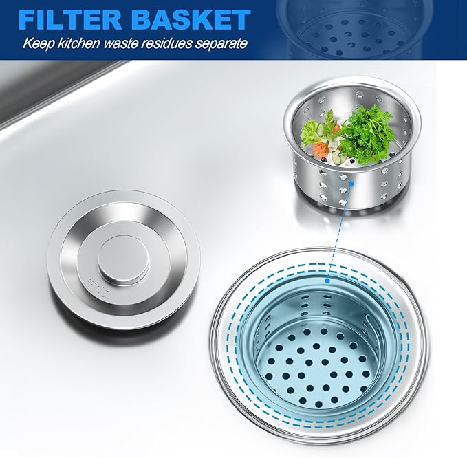 Stainless Steel Utility Sink Freestanding Single Bowl Laundry Sink with 360° Swivel Pull-Out Sprayer Faucet, Hot and Cold Water Plumbing Workbench for Laundry Room Farmhouse