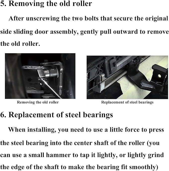 Right Passenger Side Sliding Door Roller Assembly Compatible with 2005-2010 Honda Odyssey Van, Power Slide Door Roller, Replacement # 72521-SHJ-A21