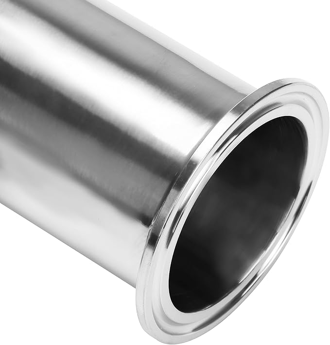 DERNORD Reducing Clamp Tee 3 Way Stainless Steel 304 Sanitary Fitting (Pipe OD: 2 inch x 2 inch x 1 inch)